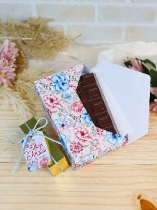 PDF de caixa para barra de chocolate dias da Maes
