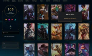 Conta League of Legends Full Acesso 133 champs107 Skins RARA LOL