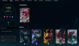 Conta League of Legends Full Acesso 133 champs107 Skins RARA LOL