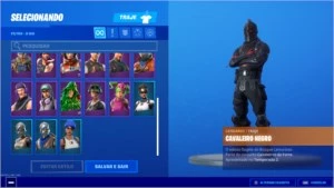 Conta Fortnite Cavaleiro Negro, Tubarão-Mako,Skin PS4 Menina