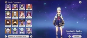 Conta com Ayaka, Hutao, Zhongli, Qiqi e Túmulo - Genshin Impact