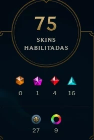 Conta LOL com 75 skins e 124 campeões - League of Legends