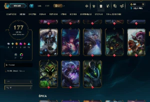 Ferro 2 com TODOS os Champs e 177 Skins ( Nivel  504 ) - League of Legends LOL