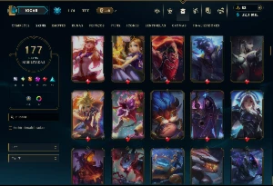 Ferro 2 com TODOS os Champs e 177 Skins ( Nivel  504 ) - League of Legends LOL