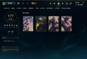 Ferro 2 com TODOS os Champs e 177 Skins ( Nivel  504 ) - League of Legends LOL