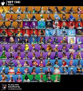 Conta Fortnite Full Acesso, +107 Skins(Maioria Tryhard)