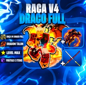raça v4 draco(full) +dough despertada+skin de pvp - Roblox
