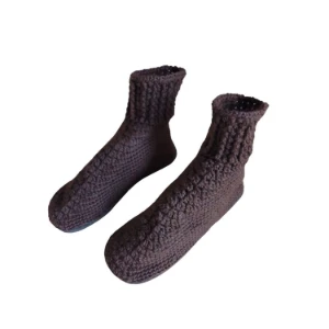 Pantufa de Lã Adulto Marrom 39