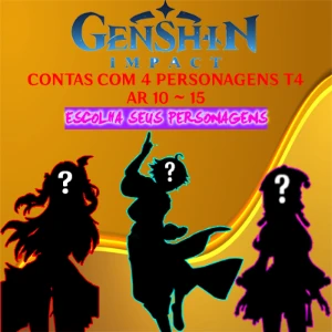 Contas AR 10 ~ 15 Com 4x Personagens T4 | Genshin Imapct - Genshin Impact