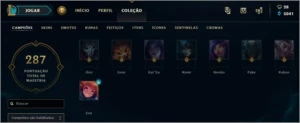 CONTA LEAGUE OF LEGENDS LOL