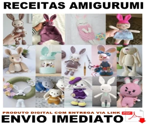 50 Receitas Amigurumi Coelhos Lindos - Português