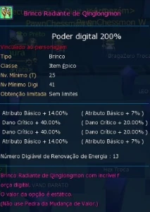 Conta Aox Ladmo-Omega - Digimon Masters Online