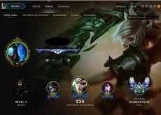 Conta no lol diamante 3 101 champs 134 skins - League of Legends