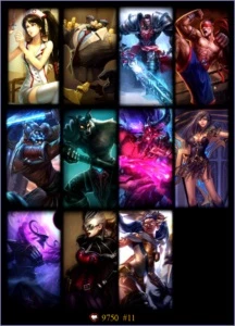 Conta Platina 1, 102 campeões, 11 skins - R$ 300,00 - League of Legends LOL