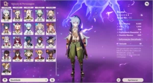 AR56: 12 Personagens 5 Estrelas+ Armas 3 Estrelas - Genshin Impact
