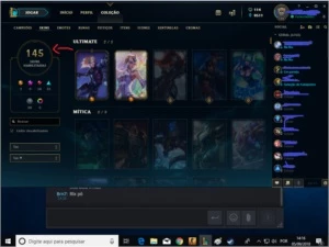 Conta de lol Platina V - League of Legends