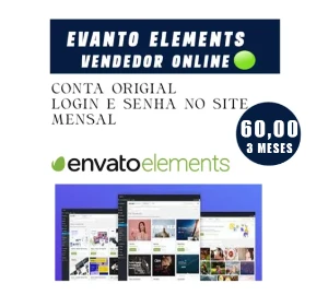 Evanto Elements conta Original Login e Senha 90 Dias - Assinaturas e Premium