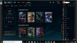 CONTA PLATINA LEAGUE OF LEGENDS LOL
