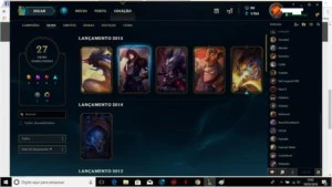 CONTA PLATINA LEAGUE OF LEGENDS LOL