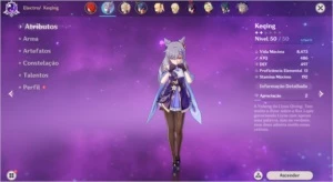 GENSHIN - DILUC E KEQING  LVL 50 - Genshin Impact