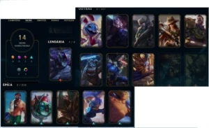 Conta Lv 41- Ouro 1 MD5 pro Platina - 57 Campeoes 14 Skins - League of Legends LOL