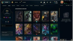 Conta League of Legends - Level 72 - 36 Skins - 64 Campeões LOL