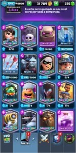 Conta de Clash royale com todas as lendárias