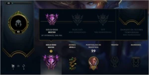 Conta LoL Mestre 350PdL 63% Winrate - League of Legends