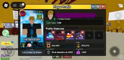 Conta De Blox Fruits Level 800+ E Portal No Inventario - Roblox