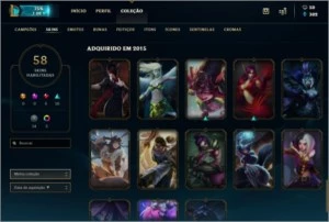 Conta Platina 1 Flex com mmr de d2 e platina 2 soloduo - LOL - League of Legends