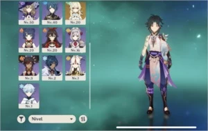 Ar33. Diluc + túmulo, Xiao - Genshin Impact