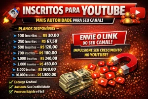 🚀 Inscritos Para Youtube — Mais Autoridade Para Seu Canal - Redes Sociais