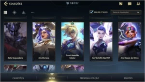 MAIN ADC: ESMERALDA III + 13 SKINS + 35 CAMPEÕES - League of Legends: Wild Rift LOL WR