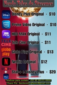 TELAS NETFLIX, DISNEY PLUS, ENTRE OUTROS!! MELHOR PREÇO - Assinaturas e Premium