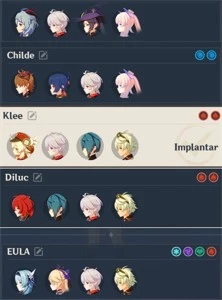AR 56 Ganyu + Kazuha + Klee + Childe + Kokomi + Eula + 3 T5 - Genshin Impact