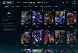 Conta no lol 127 skins nivel 261 - League of Legends