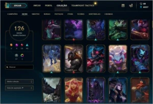 Conta no lol 127 skins nivel 261 - League of Legends