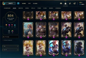 Conta Season 1 - Master há várias seasons com 804 Skins - League of Legends LOL