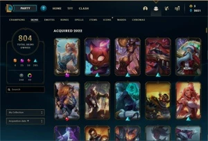 Conta Season 1 - Master há várias seasons com 804 Skins - League of Legends LOL