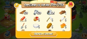 Fazenda com itens de aumentar o Celeiro HayDay - Hay Day