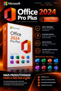 Office 2024 Pro Plus - Chave de ativação - Softwares e Licenças