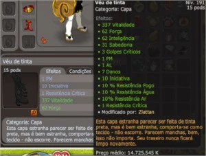 Véu de Tinta Exo PM Servidor Spiritia - Dofus