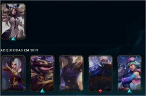 Conta Lol Platina 3 com todos os champions e 72 skins! - League of Legends