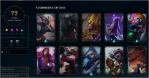 Conta Lol Platina 3 com todos os champions e 72 skins! - League of Legends