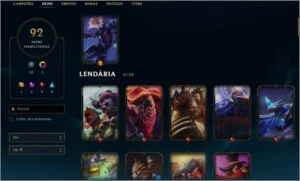 Conta lol,platina3,92skins,todos os campeões - League of Legends