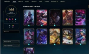 CONTA LOL COM 166 SKINS - LEVEL 325 - UNRANKED - League of Legends