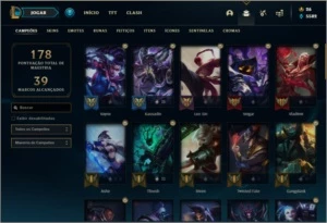 Conta ouro 2 com 54 champs e 62 skins - League of Legends LOL