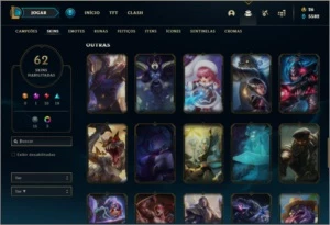 Conta ouro 2 com 54 champs e 62 skins - League of Legends LOL
