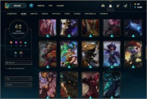 Conta ouro 2 com 54 champs e 62 skins - League of Legends LOL