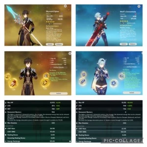 Genshin Impact NA AR56 Endgame 15+ 5* Pers. 15+ 5* Armas